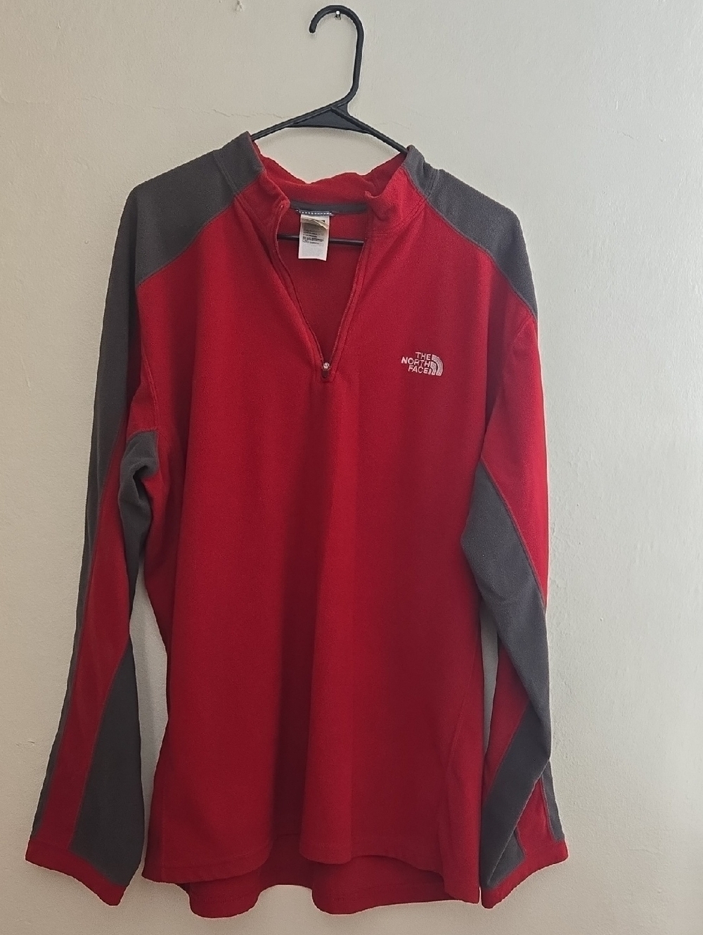 The North Face Red & Gray Quarter-Zip Fleece Pullover_176